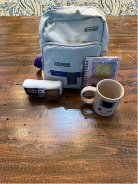 Nintendo Super Nintendo SNES Console Control Deck Bag One Size Gray Purple